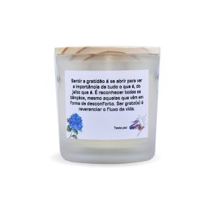 Vela Gratidão - Pétalas de Gardênia (200g)